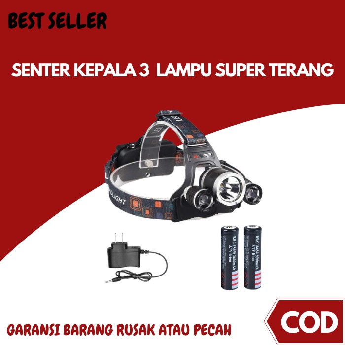 senter cas kepala led dony luby super terang jarak jauh 100000 lm 100 watt