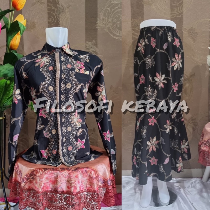 Rok Duyung Batik Couple Baju Batik Couple Kemeja Panjang Pesta Couple Batik Formal Rok Set Rok Duyun