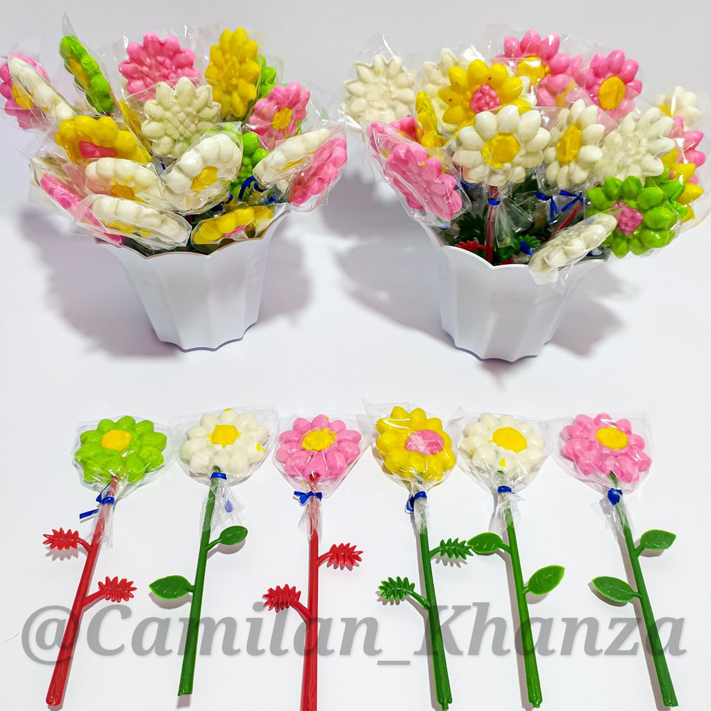 

Permen Lolipop Bunga Free Pot ISI 25 PCS