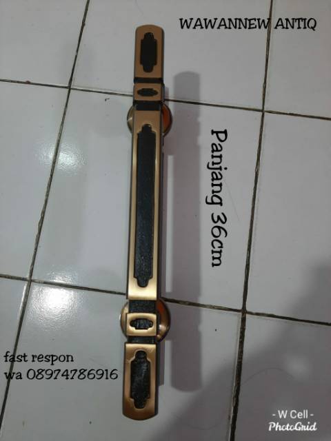 Handle Pintu / Tarikan Gagang Pintu Rumah Kuningan Klasik 35cm