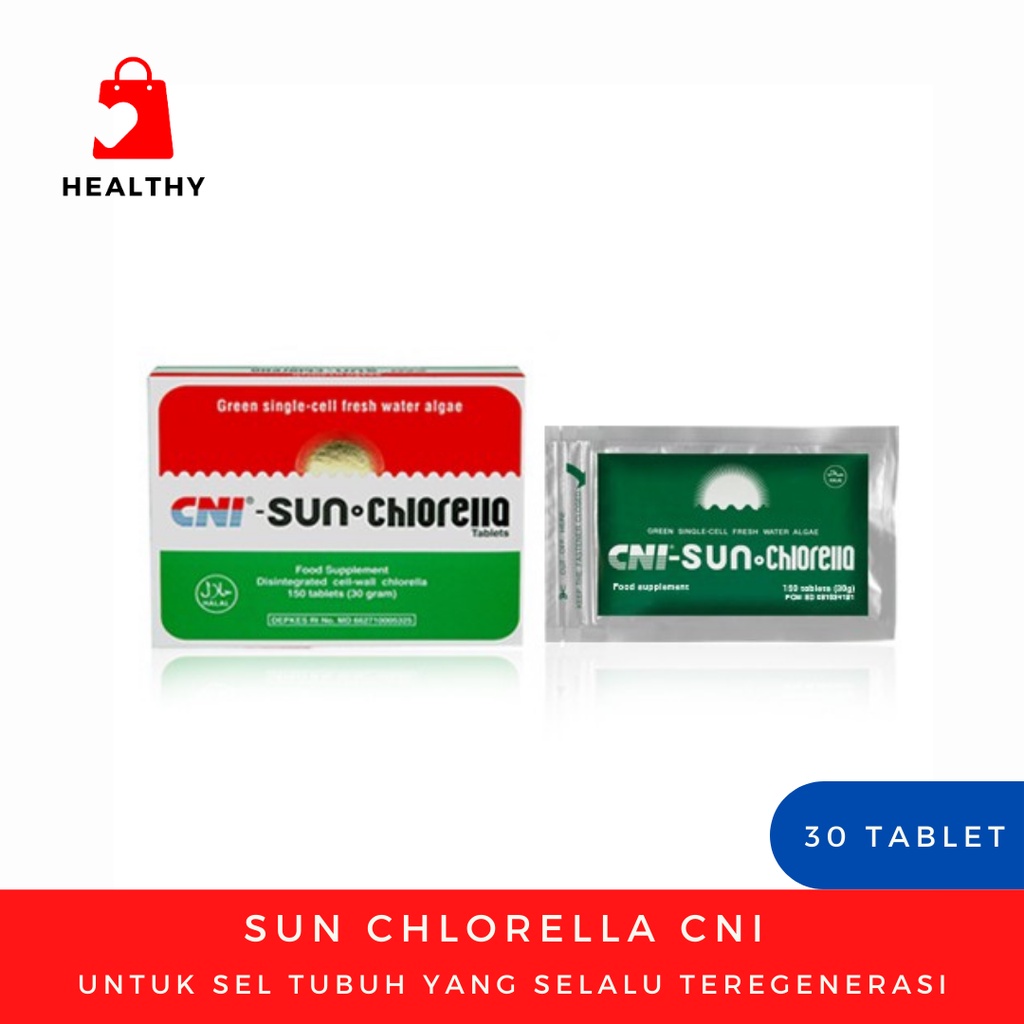 CNI SUN CHLORELLA ISI 30 TABLET 100 % Original