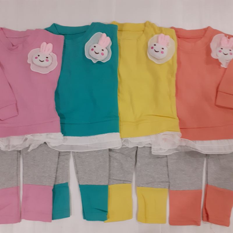 Bunny Sweater Girl Set/Setelan Anak Perempuan