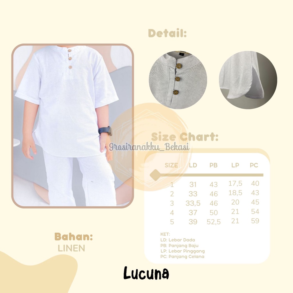 Baju Muslim Anak Putih series