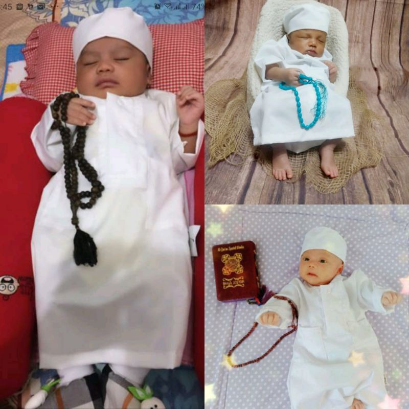 Gamis bayi newborn, koko bayi. koko turky bayi. gamis aqikoh bayi, gamis belita dan bayi laki laki