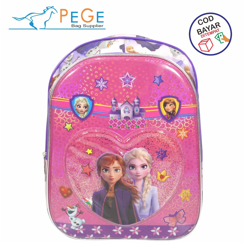 Tas ransel anak perempuan dan laki laki tas fashion karakter embos led - PG 8826