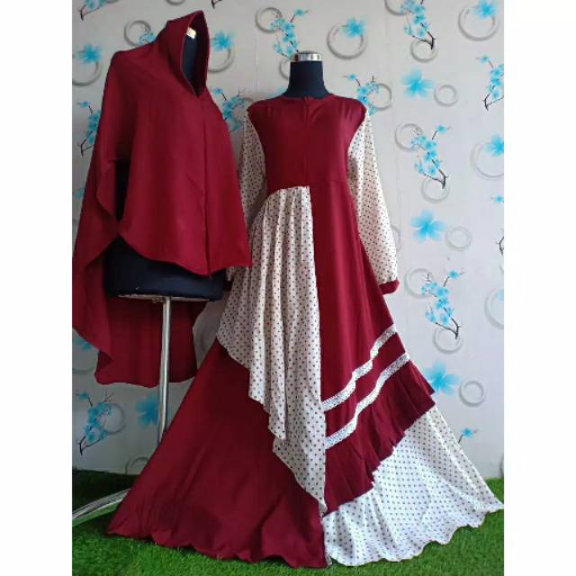 AURORA GAMIS SYARI MOSTCREPE SET KHIMAR