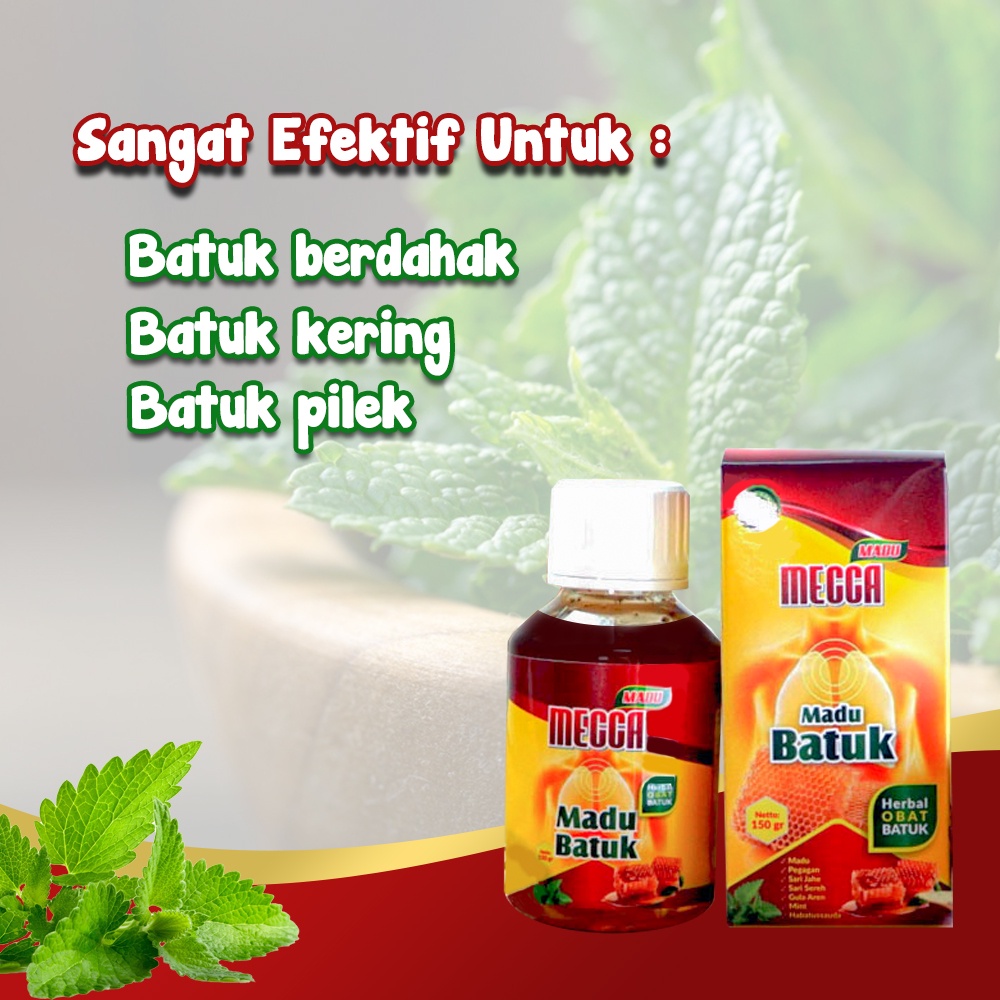 Madu Mecca Madu Batuk / Radang Tenggorokan / Batuk Pilek 150 gram