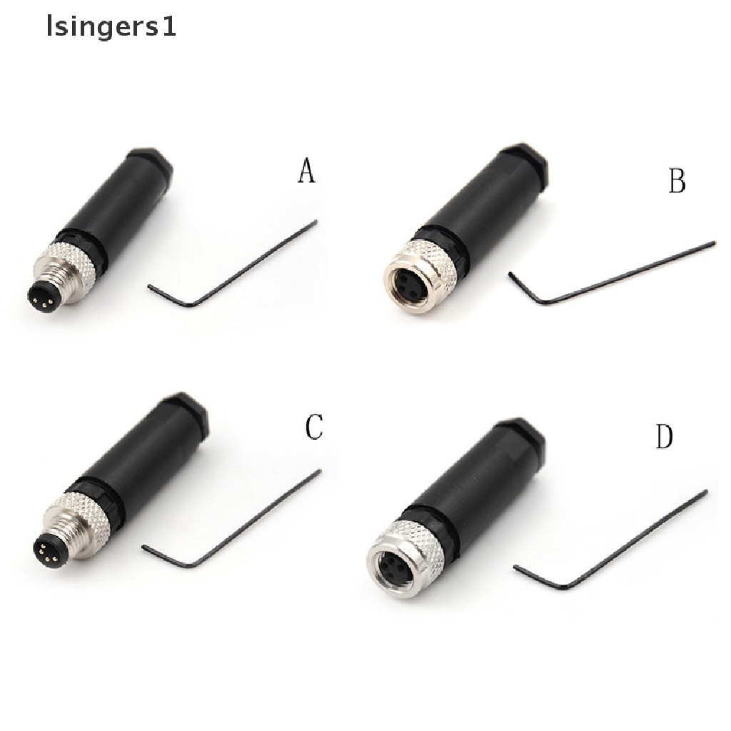 (lsingers1) Konektor Sensor M8 Male Female 3 / 4 Pin Tipe A