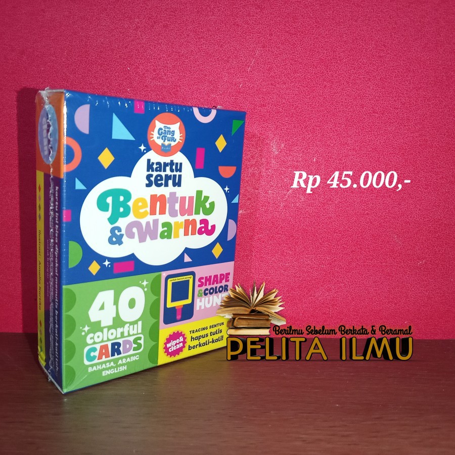 Flash Card Wipe And Clean Kartu Seru Bentuk Dan Warna