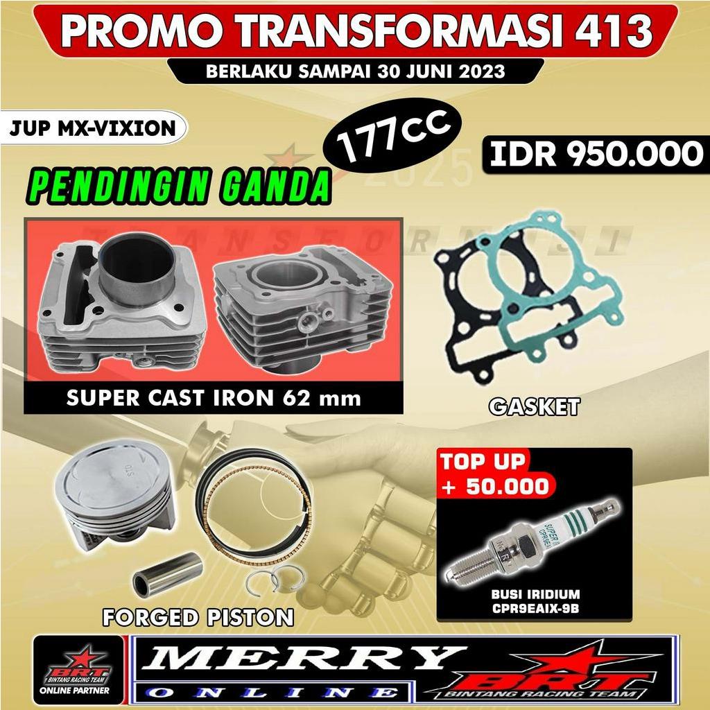 Paket Bore Up BRT Blok GEN 3 Double Cooler Mx New - MX King - Vixion - R15