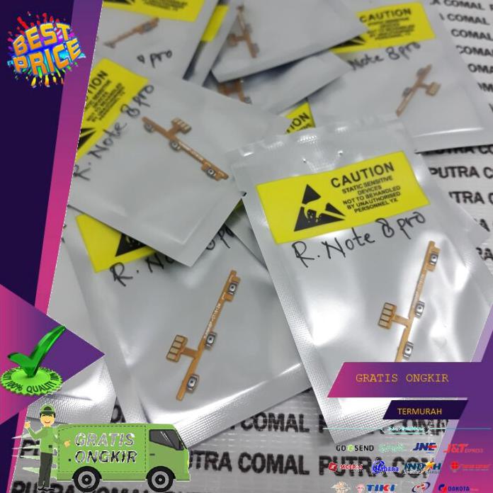 SPAREPART HP FLEXIBLE FLEXIBEL TOMBOL POWER ON OFF VOLUME XIAOMI REDMI NOTE 8 PRO BOLEH RESELLER