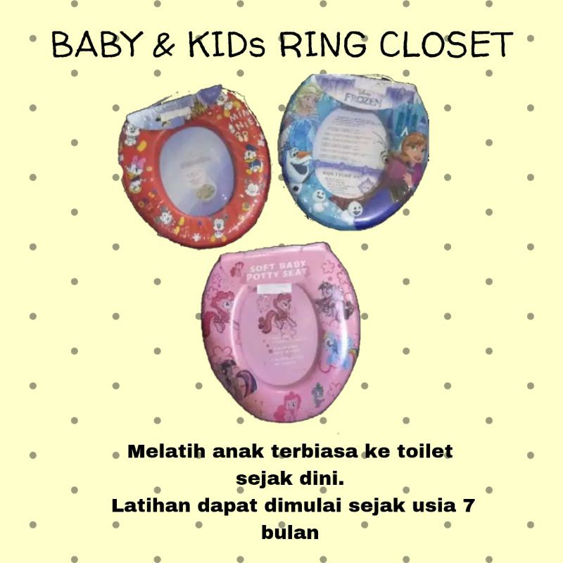 Sambungan closet anak bayi potty trainning pispot ring closed