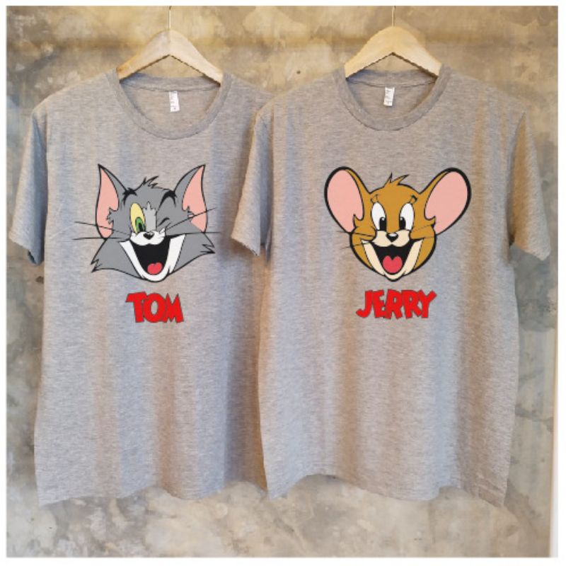 kaos anak dewasa couple tom and jerry