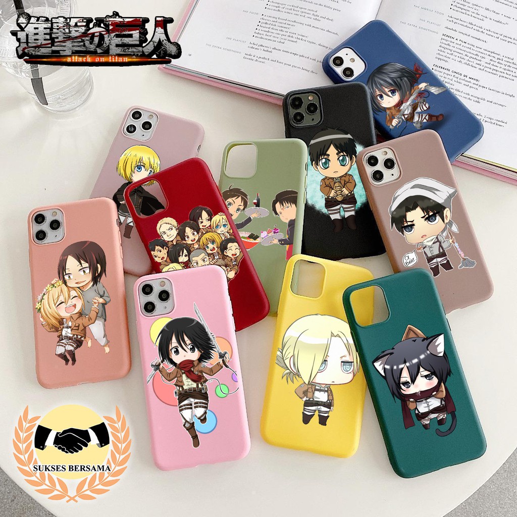 Softcase ATTACK ON TITAN iPhone 6 6g 6g+ 7g 7g+ 8 8+ X Xs Max Se 2020 11 12 Mini Pro Max BSB2878