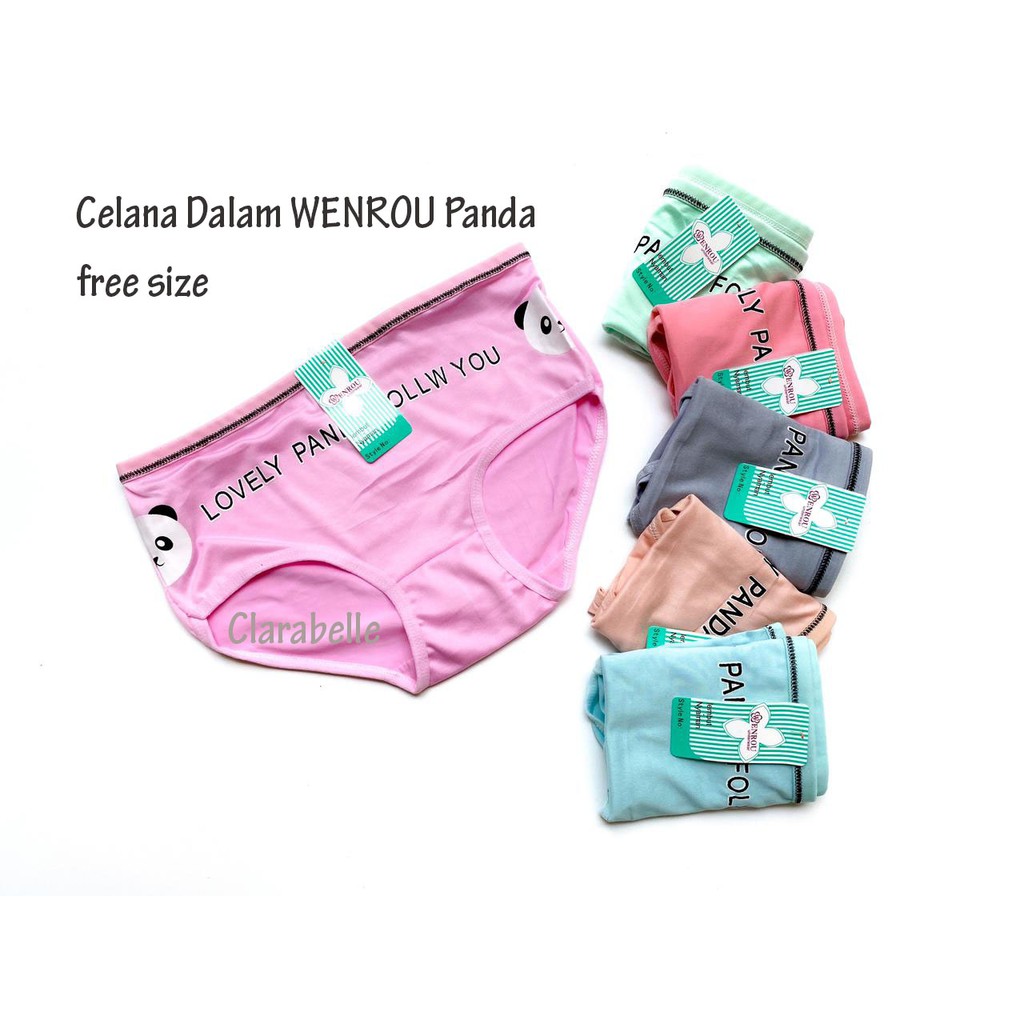 Celana Dalam Wanita Impor WENROU Motif Panda / Celana Dalam Wanita Impor