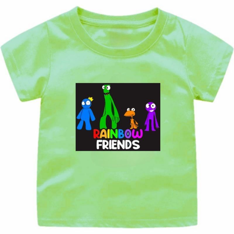 BAJU VIRAL  KAOS  ATASAN ANAK CEWEK COWOK VIRAL RAINBOW FRIENDS 1-12TAHUN