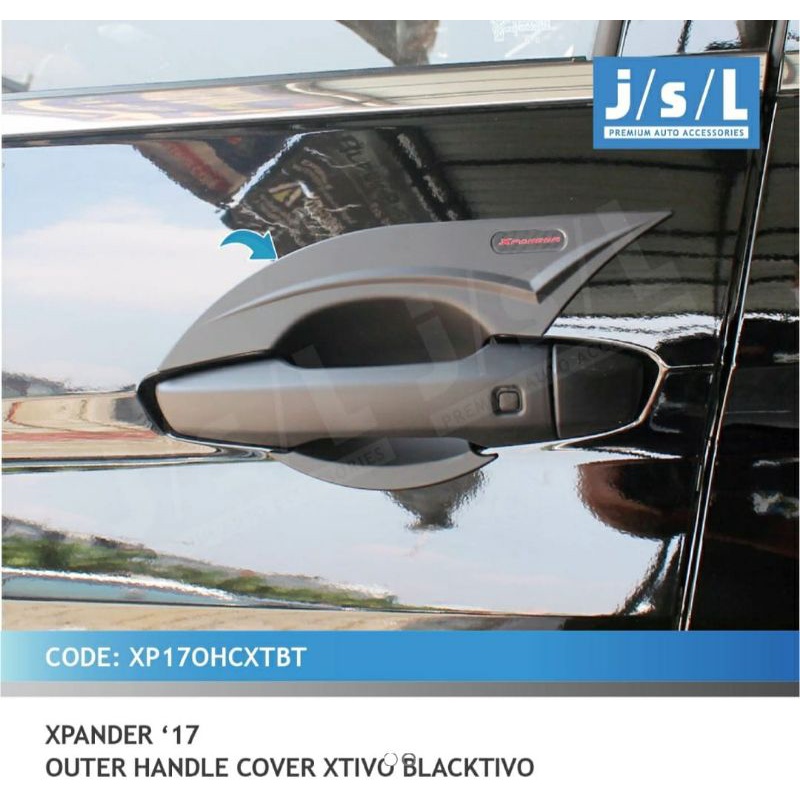 cover outer Xpander xtivo hitam chrome jsl