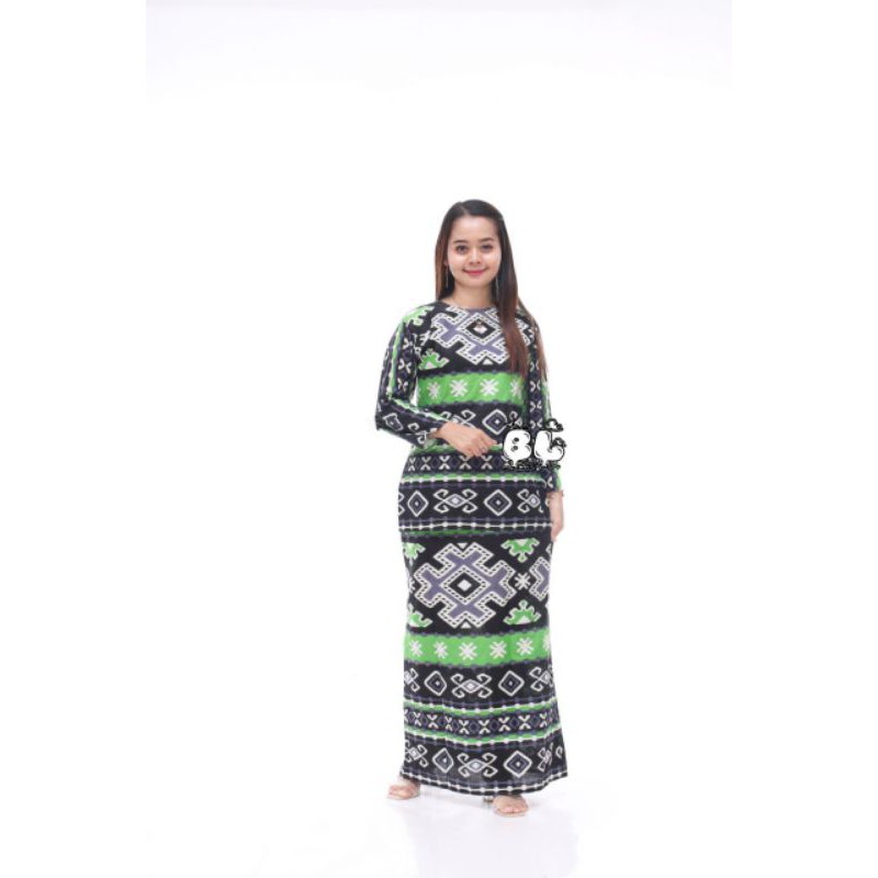 SETELAN BAJU KURUNG BATIK MOTIF SONGKET ETNIC