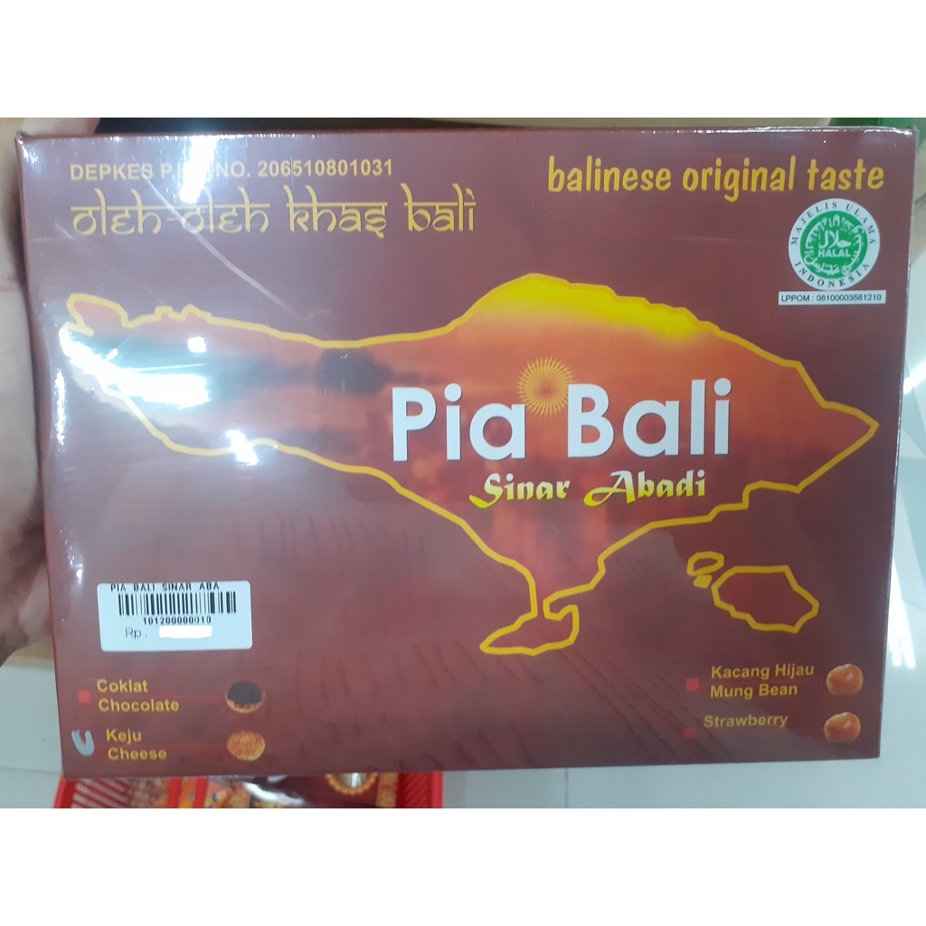 PIA BALI SINAR ABADI RASA COKLAT KEJU OLEH OLEH ASLI KHAS BALI  ISI 10 PCS HALAL