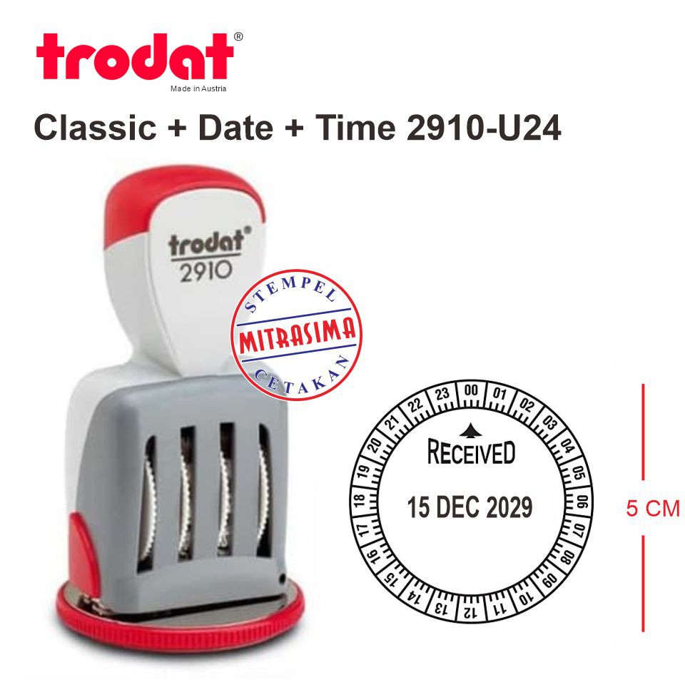 

Stempel Trodat 2910-U24 ( tanggal dan jam model klasik konvensional )
