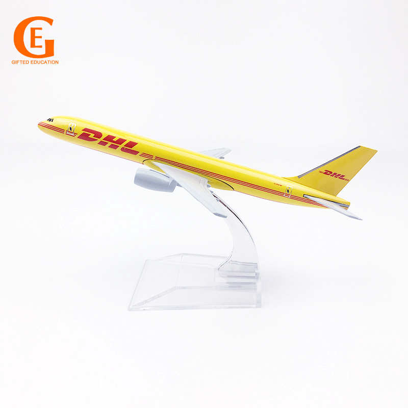 Dhl Miniatur Diecast Pesawat Terbang Boeing 757 B757 Bahan Metal Ukuran 16CM