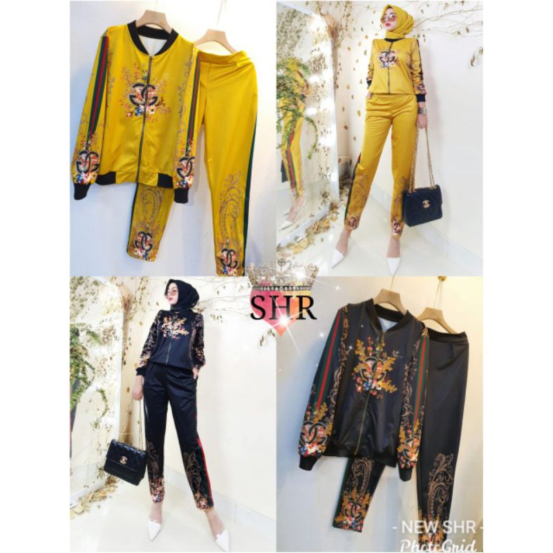 READY ORI SHR ONE SET JAKET BOOMBER AND PANT SETELAN CELANA