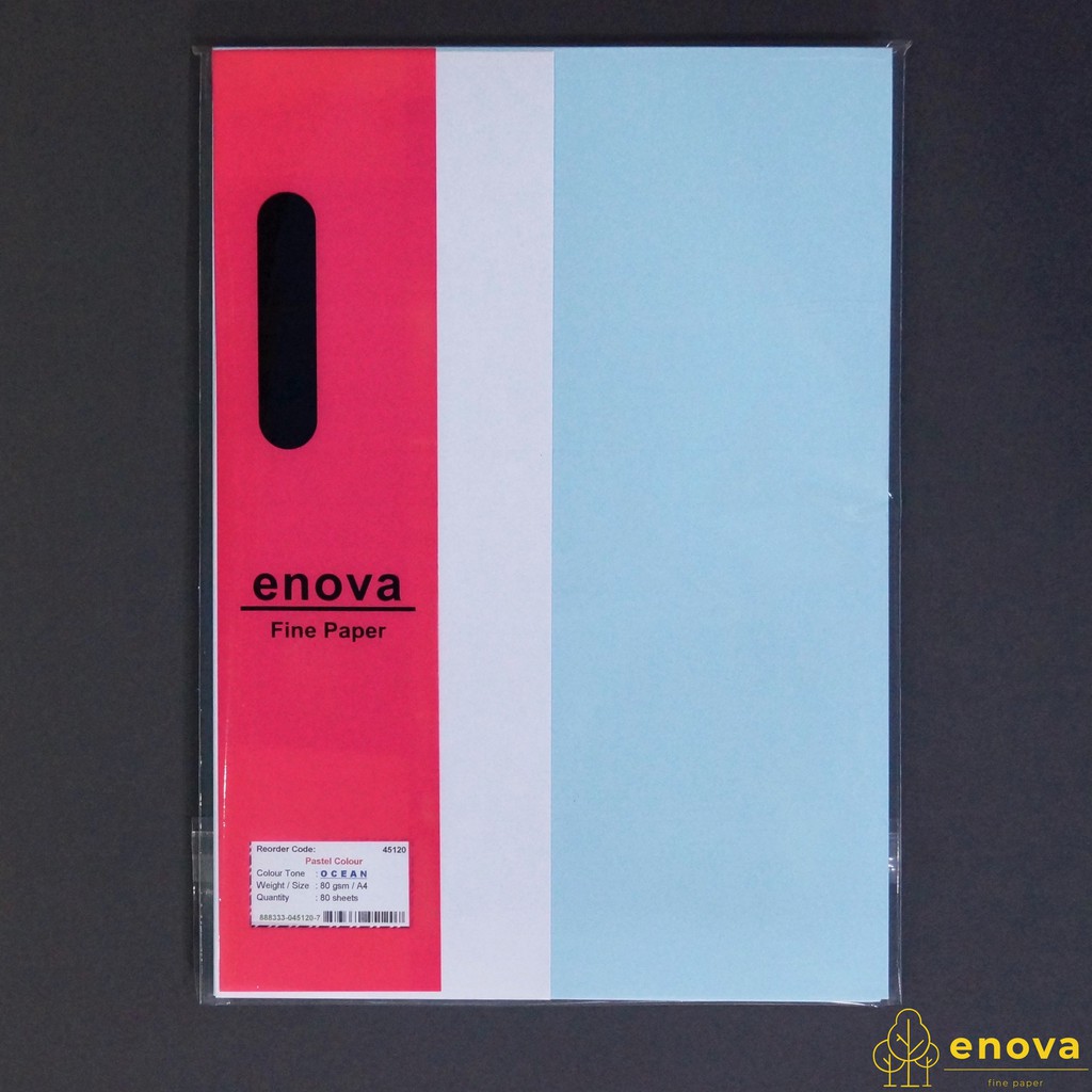 Jual Fancy Art Paper ENOVA Pastel Ocean A4 80GSM (Pastel Biru