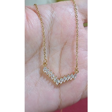 Kalung Fuji/Kalung wanita/Titanium/Perhiasan/kalung viral/Kalung hits