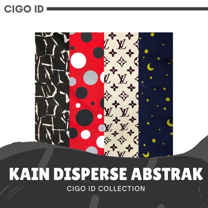 KAIN DISPERSE MICROTEX MOTIF ABSTRAK LEBAR 240 HARGA PERSETENGAH METER