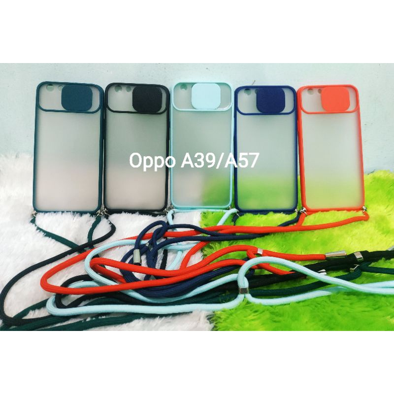 Case Kamera bisa digeser Plus Tali Oppo A39/A57