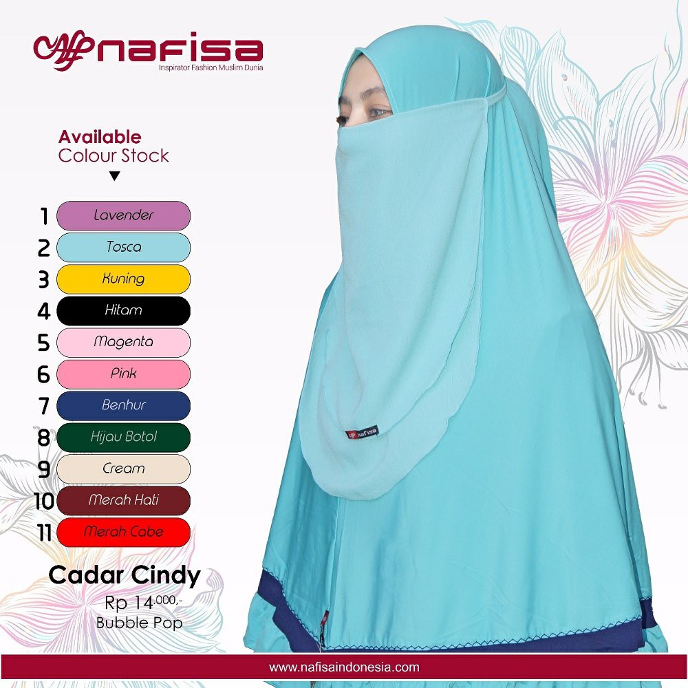 Fashion Muslim Wanita Hijab Jilbab Cadar Cindy Nafisa