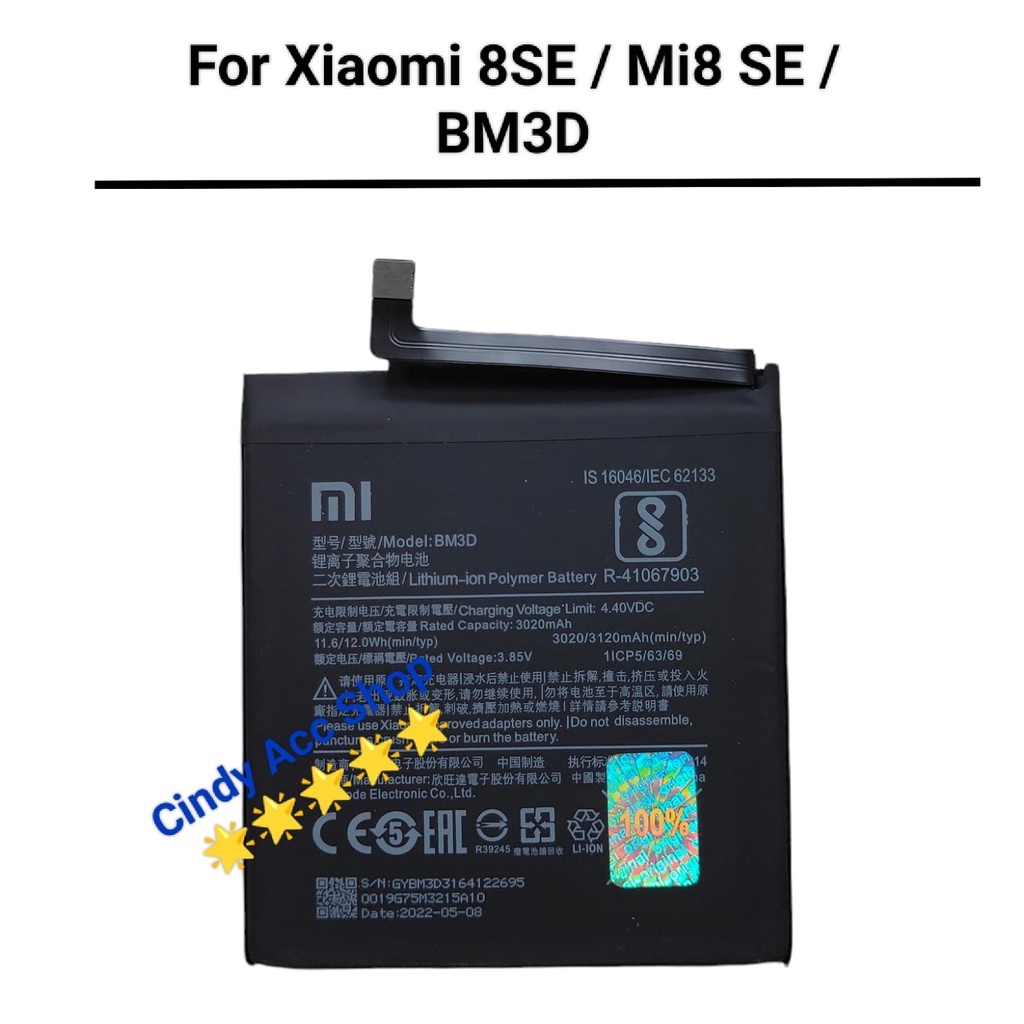 Baterai Batre Xiaomi Mi 8 SE Mi8 SE BM3D Original Batre Battery