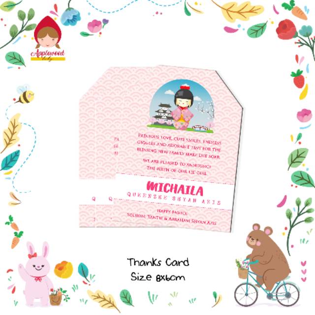 

Thanks Card / Souvenir Tag / Kartu Ucapan Terima Kasih Tema Jepang