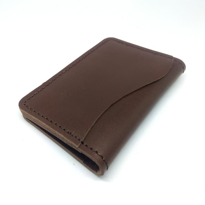 dompet kartu kulit asli card wallet warna coklat PHWL262