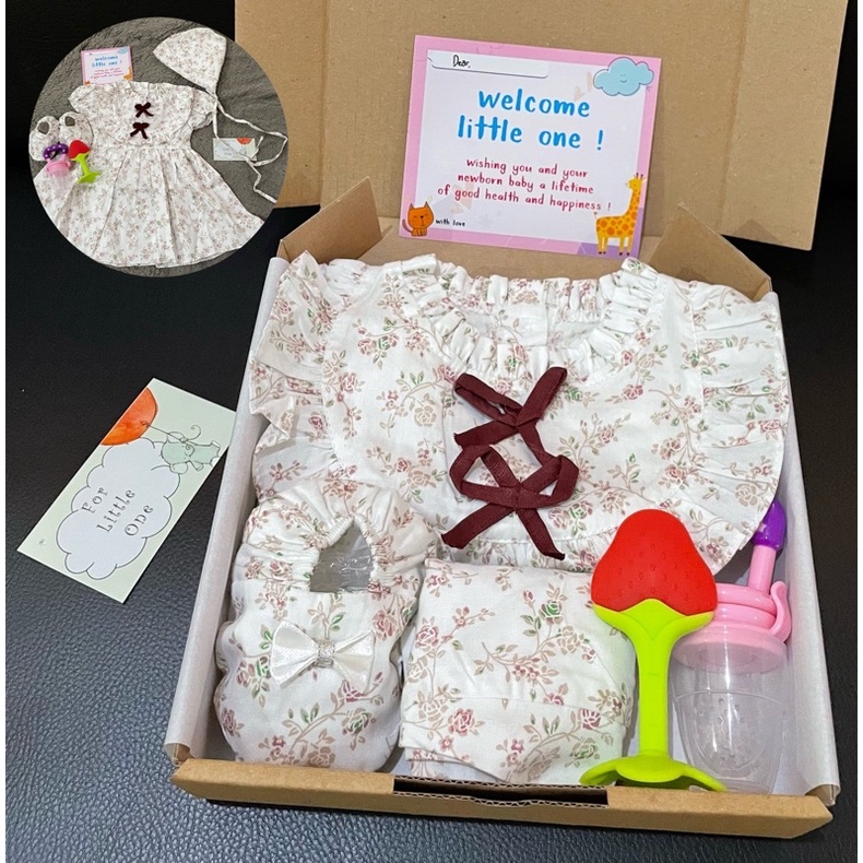 (FREE GODIEBAG) Hampers dress bayi perempuan | Gift Set Baby | Hampers baby girl | Hampers bayi cewe | Kado bayi perempuan | hampers dress