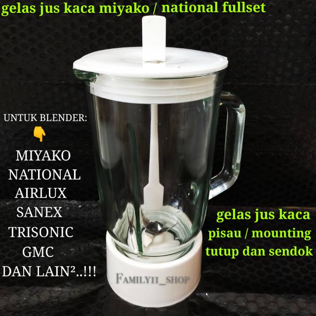 Gelas blender miyako/gelas kaca jus miyako fullset