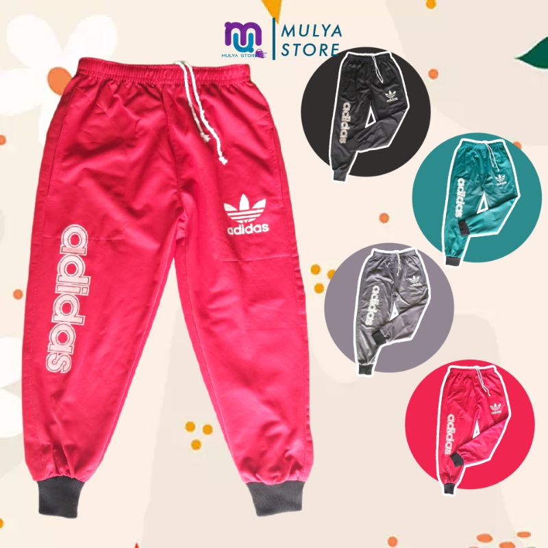 Celana Training Anak Jogger Remaja Sablon Bahan Lotto Pria Wanita 9-13 Tahun