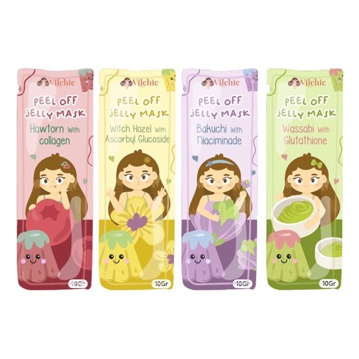 GALYA❤️ PEEL OFF JELLY MASK BY VILCHIC 10GR ORGANIC FACE MASK MASKER ORGANIK 10 GR GRAM
