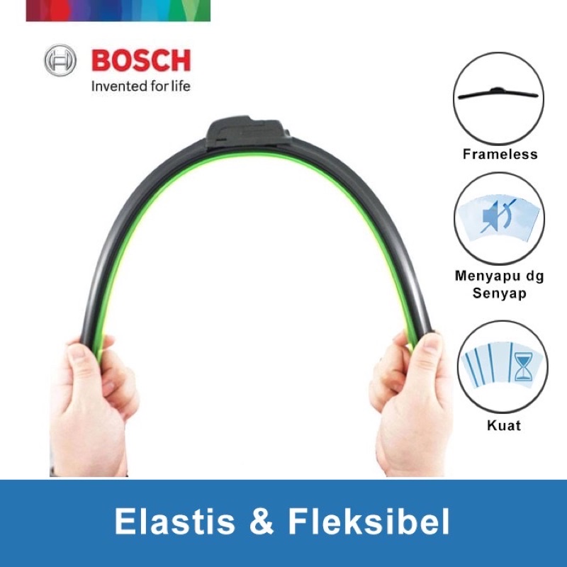 WIPER BOSCH SIZE 22INCH FULL KARET DIJAMIN PNP TINGGAL PASANG BERKUALITAS