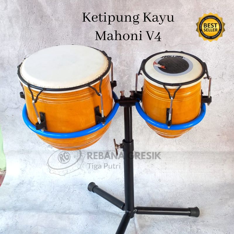 ketipung kendang kendang dangdut gendang dangdut satu set kayu mahoni