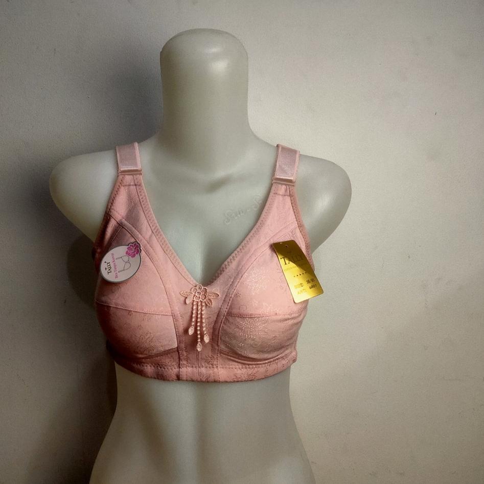 ☝ BH Tanpa Kawat Tanpa Busa Tally 6801 Jumbo dengan cup B Sampai Ukuran 46 Berbahan Katun Lembut dan