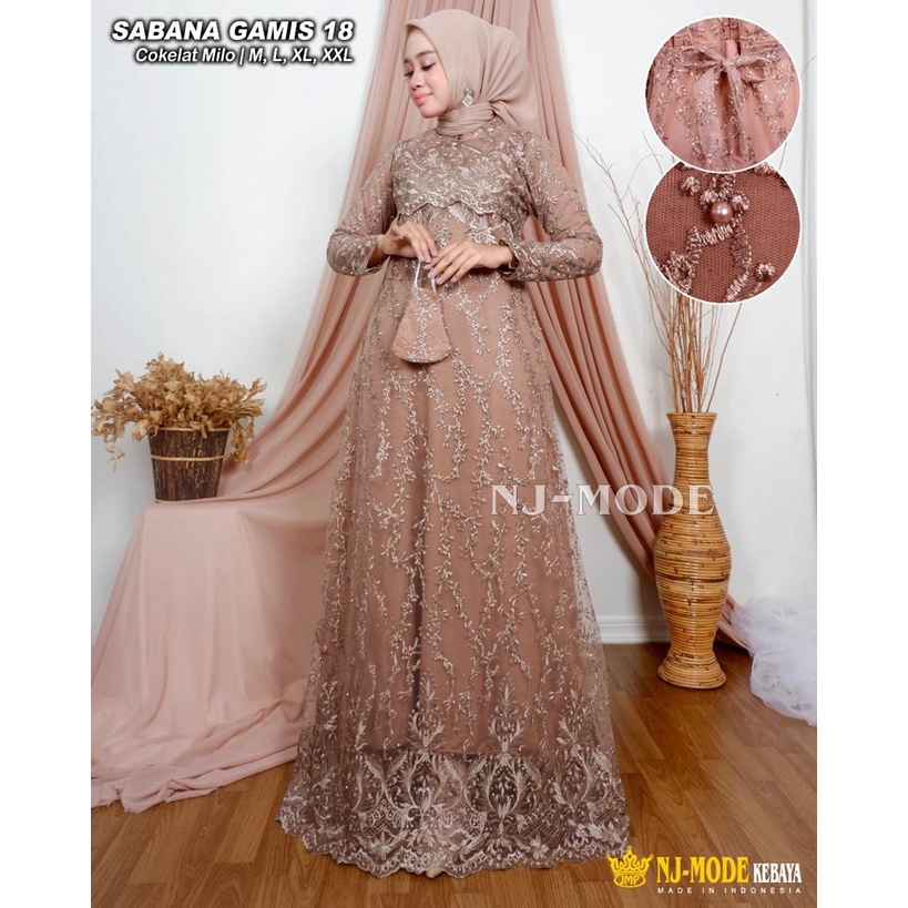 SAB&gt; GAMIS FASHION MODERN - BAJU GAMIS SABANA / GAMIS TULLE BORDIR / GAMIS PESTA &amp; KONDANGAN CANTIK