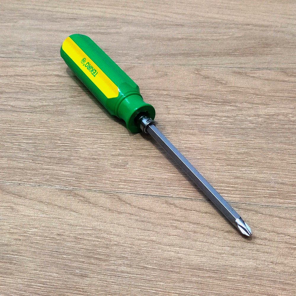 OBENG 2 WAY TEKIRO / OBENG BOLAK BALIK BB TEKIRO DUA ARAH TWO WAY SCREWDRIVER KUNING HIJAU