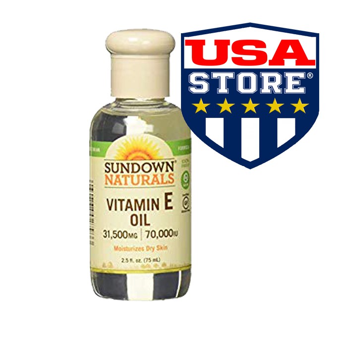 SUNDOWN NATURALS VITAMIN E OIL 70000 IU 2.5 fl OZ (75 ML) Shopee