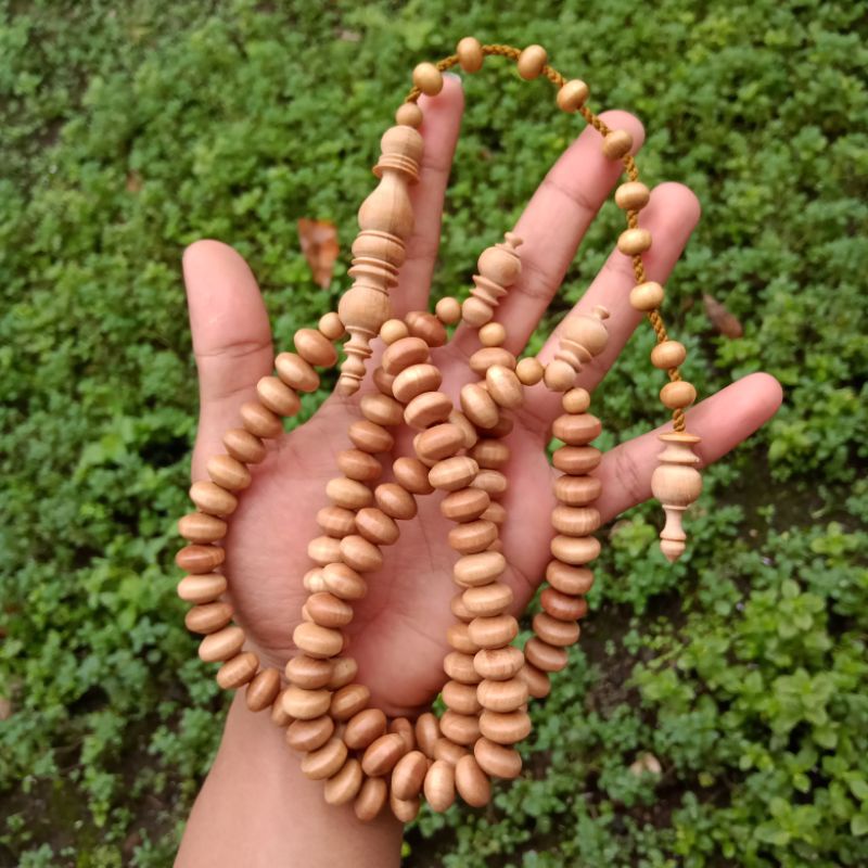 Tasbih Kayu Cendana Kraton Asli Motif Pipih Kualitas Super!!!