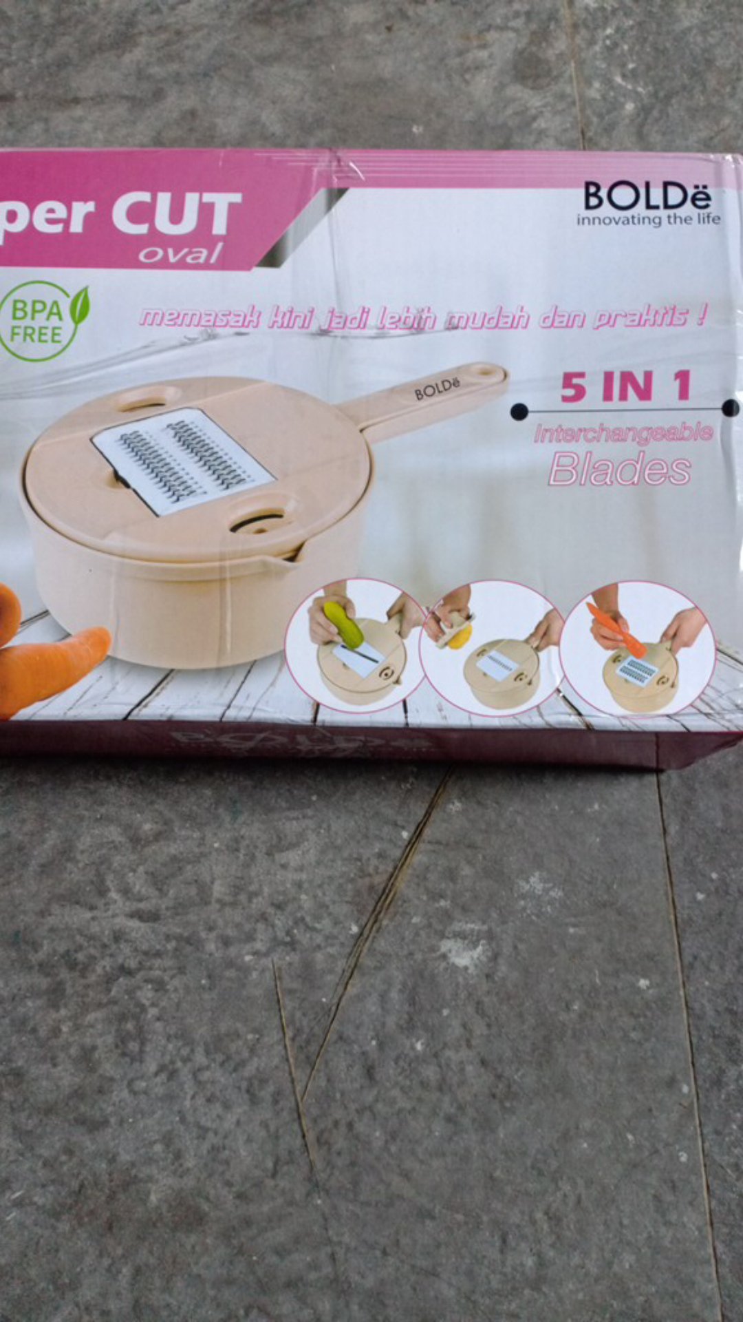 Bolde Super Cut Oval - Pemotong Kentang Sayuran - Alat Potong Pengiris Sayur Chopper Slicer Dicer