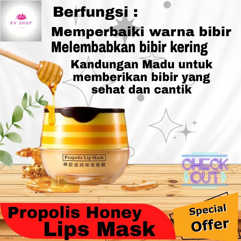 LIPS MASK PROPOLIS MADU/PELEMBAB BIBIR KERING