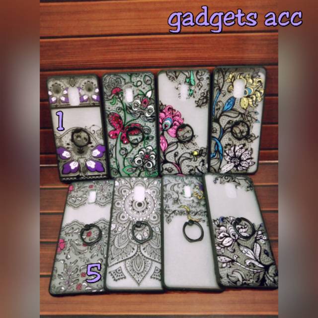 Case batik + ring for Samsung A8+