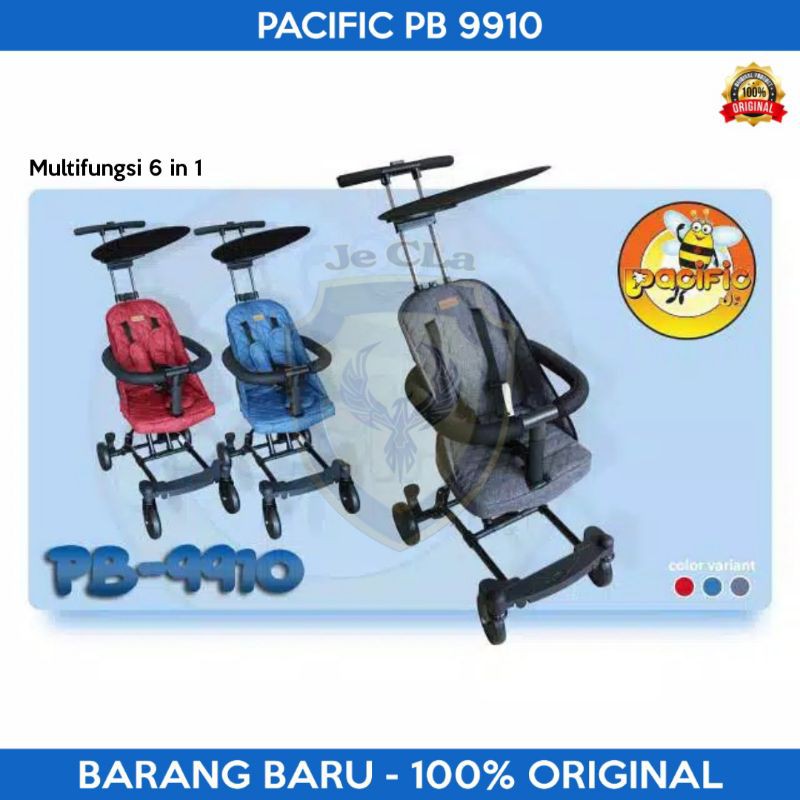 Stroller Stroler Stoler Kereta Dorong Bayi PACIFIC PB 9910 Multifungsi 6 in 1 Cabin Size