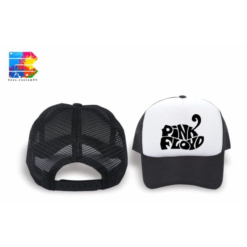 Topi jaring / trucker hat band Pink floyd